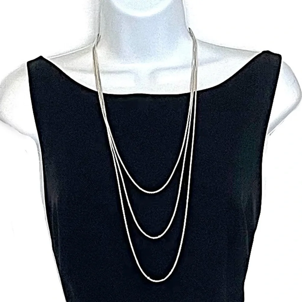 3! 925 SS 2MM Box Chain Italian Necklaces!